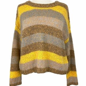 Moon & Madison Mustard Stripe Sweater